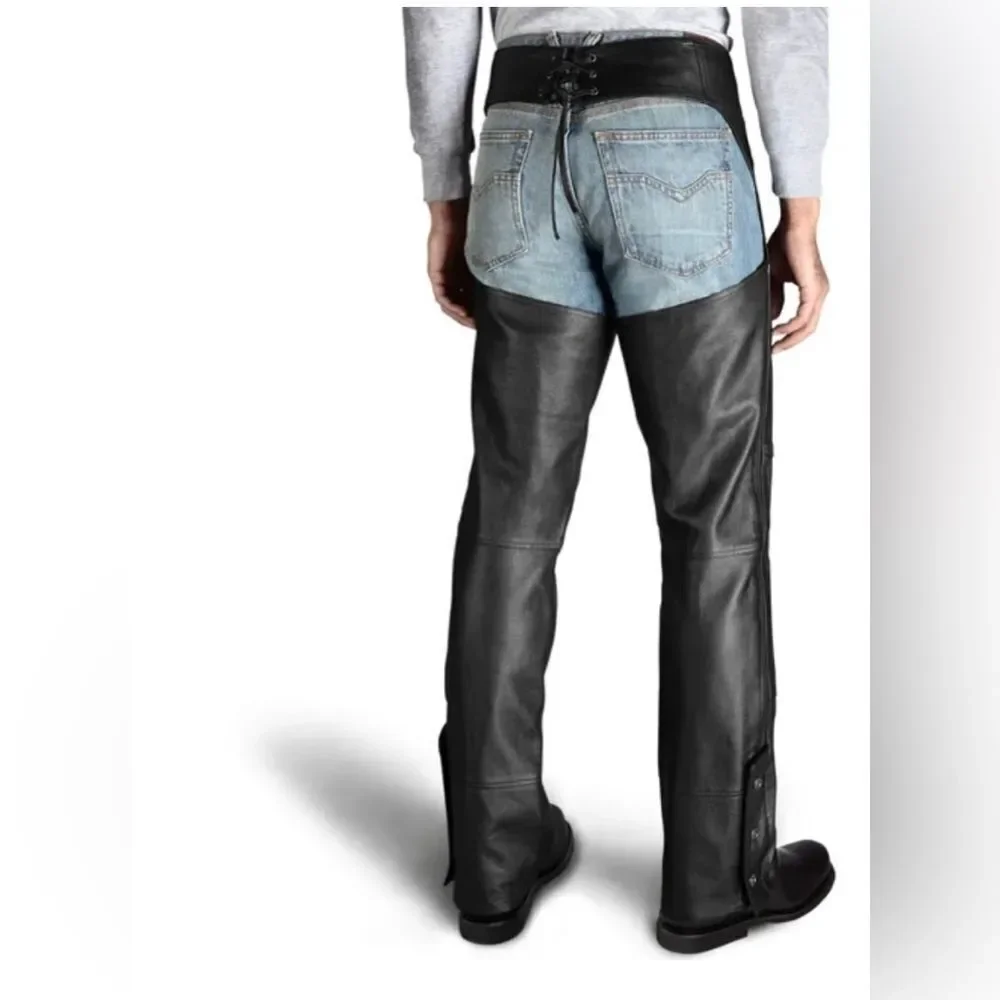 Men's Leather Motorcycle Chaps - Ride Protection M, 3XL‎ - Picture 13 of 15